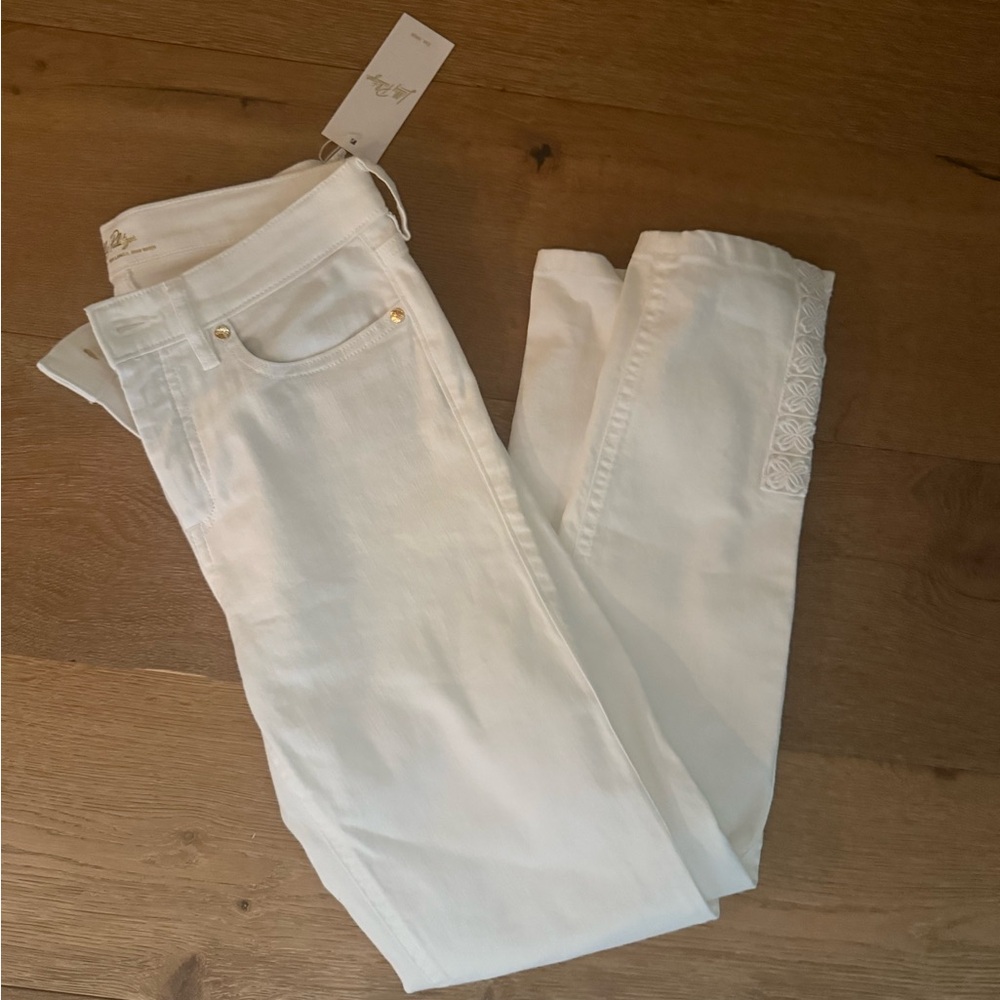 Lilly Pulitzer White Cropped Jeans - Picture 6 of 6